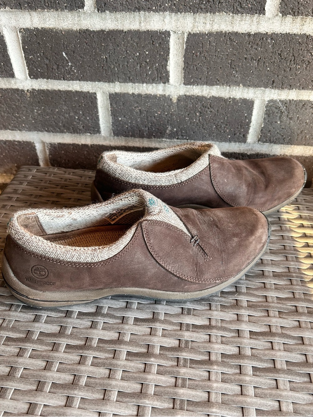 Timberland SmartWool Waterproof Brown Leather Slip On Shoes - Size 7 1/2 M